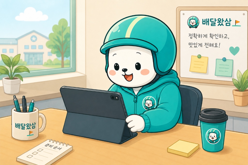 주문 확인 과정 일러스트