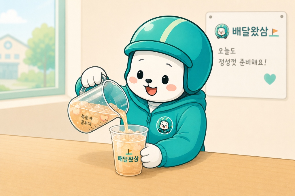 음료 제조 과정 일러스트